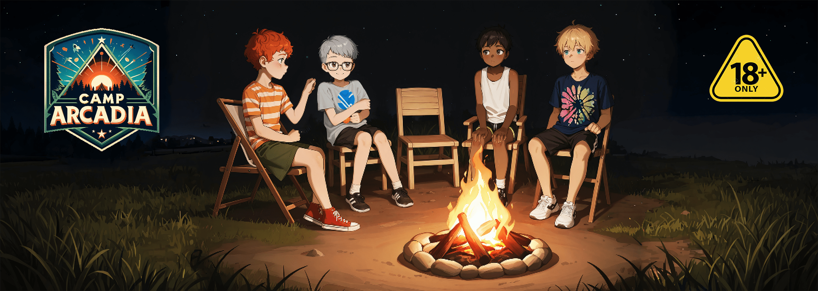 Hael Games - Camp Arcadia: Free Yaoi/BL Visual Novel Games
